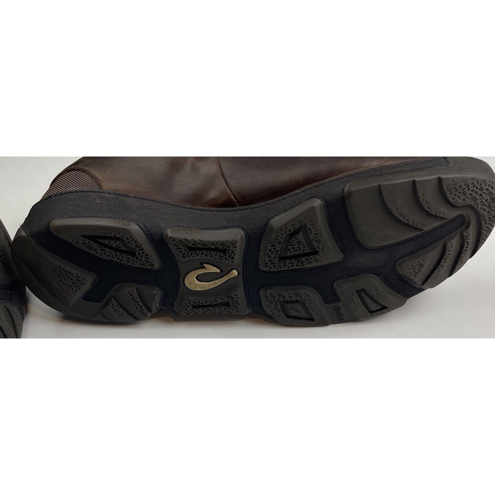 OLUKAI MEN'S MAKOA WATERPROOF SHOES Lace Up Brown Size US 14 - Picture 12 of 14